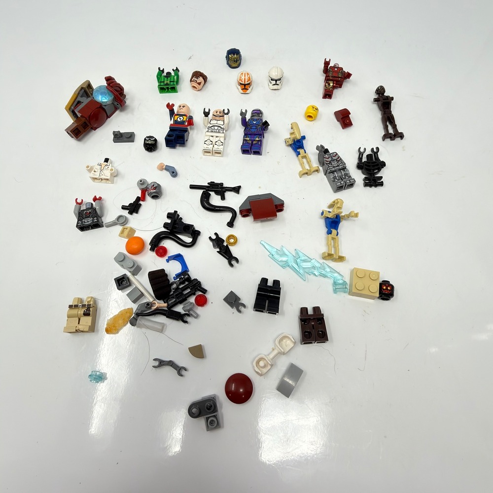 LEGO Minifigure Parts Accessories Lot Star Wars Marvel Multicolor Mixed Pieces